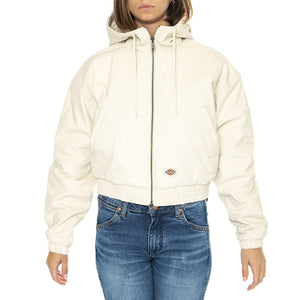 Corduroy Hooded Jacket W Whitecap Gray - Giacca Donna Bianca DK0A4Z4HF901  DICKIES 