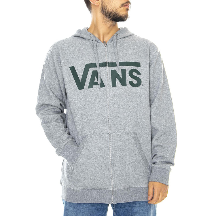 Mn Classic Zip - Concrete Heather - Felpa con Cappuccio e Zip Uomo Grigia VJ6KHKP  VANS 