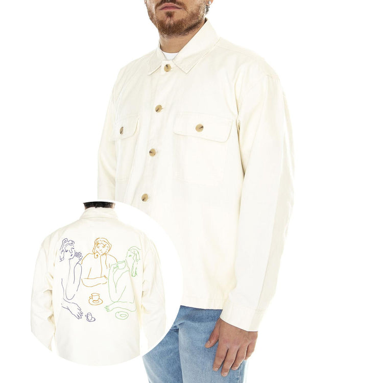 Afternoon Shirt Jacket Unbleached - Giacca Uomo Beige 121160056-UBL  OBEY 