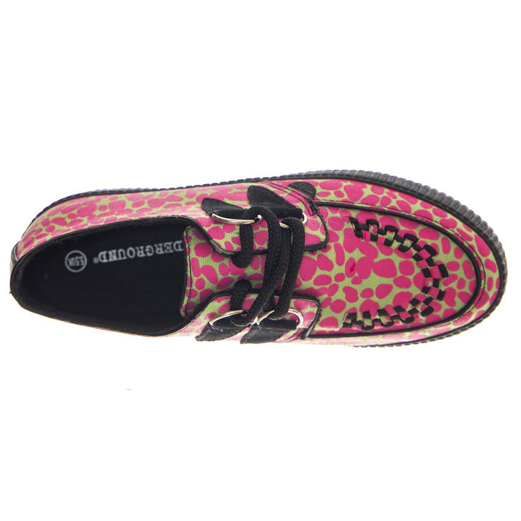 Hoxton Creeper Lime / Pink Leo Print - Scarpe Donna Multicolore VS-010X-LLEO  UNDERGROUND 
