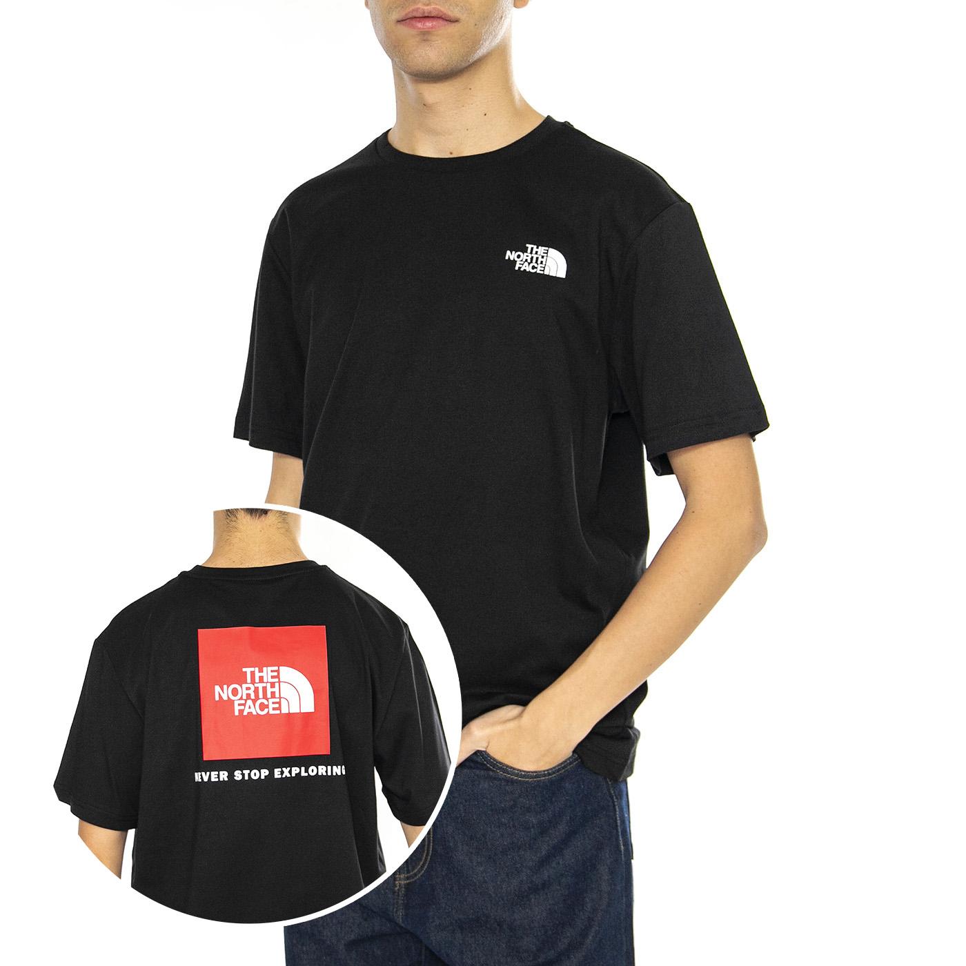 M S/S Redbox Tee TNF Black - Maglietta Girocollo Uomo Nera NF0A87NPJK31  THE NORTH FACE 