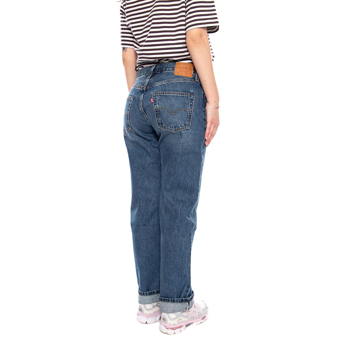 501® '90S - Work Yourself Selvedge Blue - Pantaloni Denim Jeans Donna Blu A1959 0116 LEVIS 