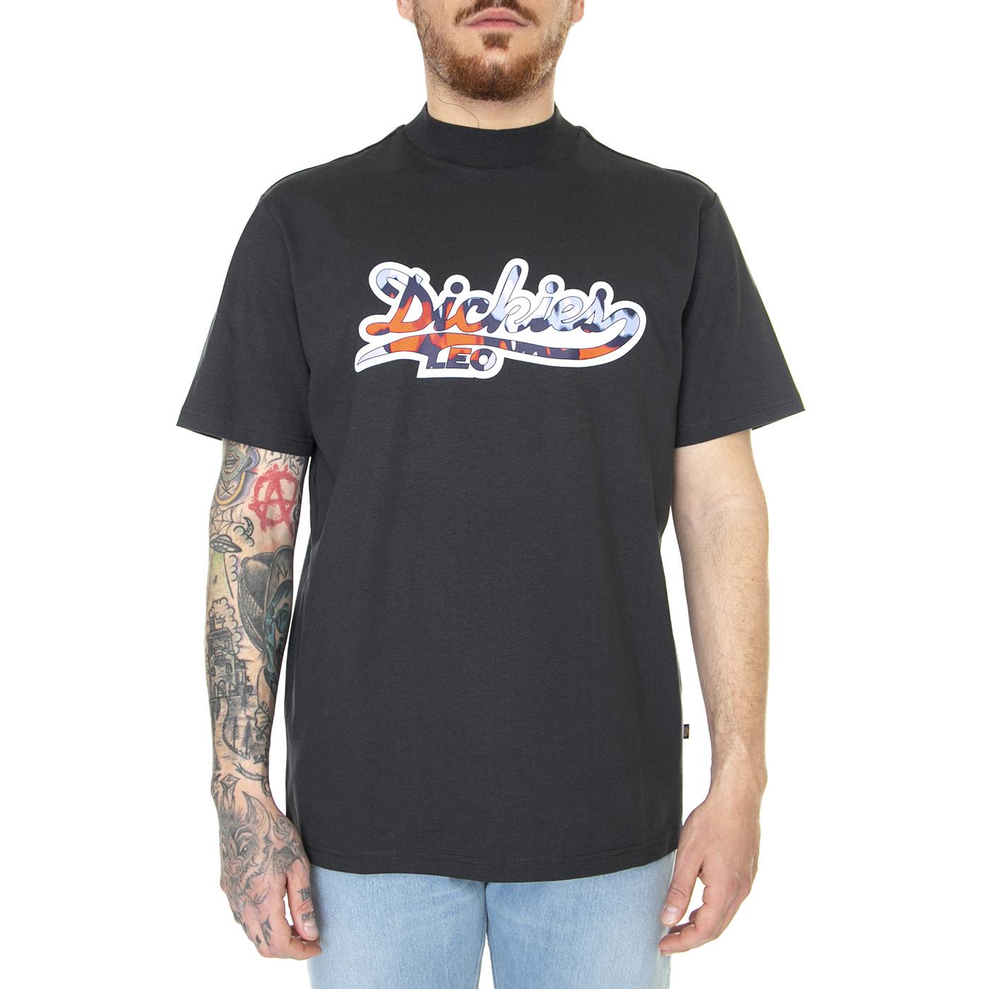 LEO X DICKIES Tee Black - Maglietta Girocollo Uomo Nera DK0A4Y21BLK1  DICKIES 