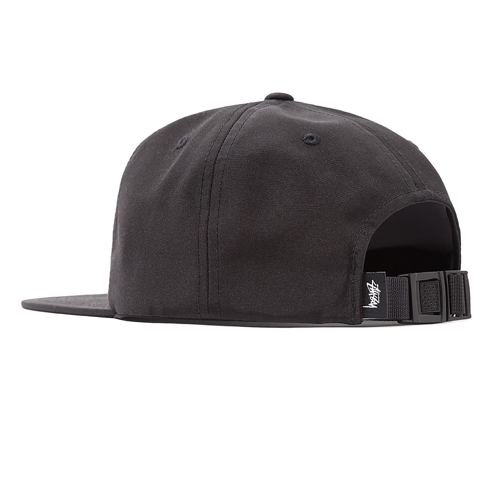 STOCK RUBBER PATCH CAP BLACK 131786-BLACK  STUSSY 