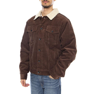 Cable Lined Trucker JKT Pinecone Brown -- Giacca Trucker Uomo Marrone 03444 PNCBN BRIXTON 