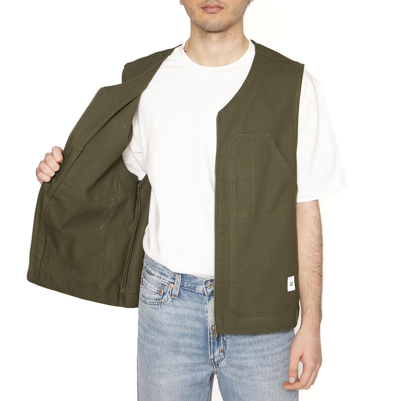 Heritage Chor Vest Green - Giacca Smanicata Uomo Verde 6040079-12365  CAT 