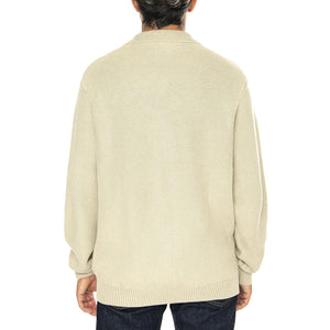 Anton Zip Overdyed Sweater Putty - Maglione con Zip Uomo Beige KN00511-PUTTY  HUF 