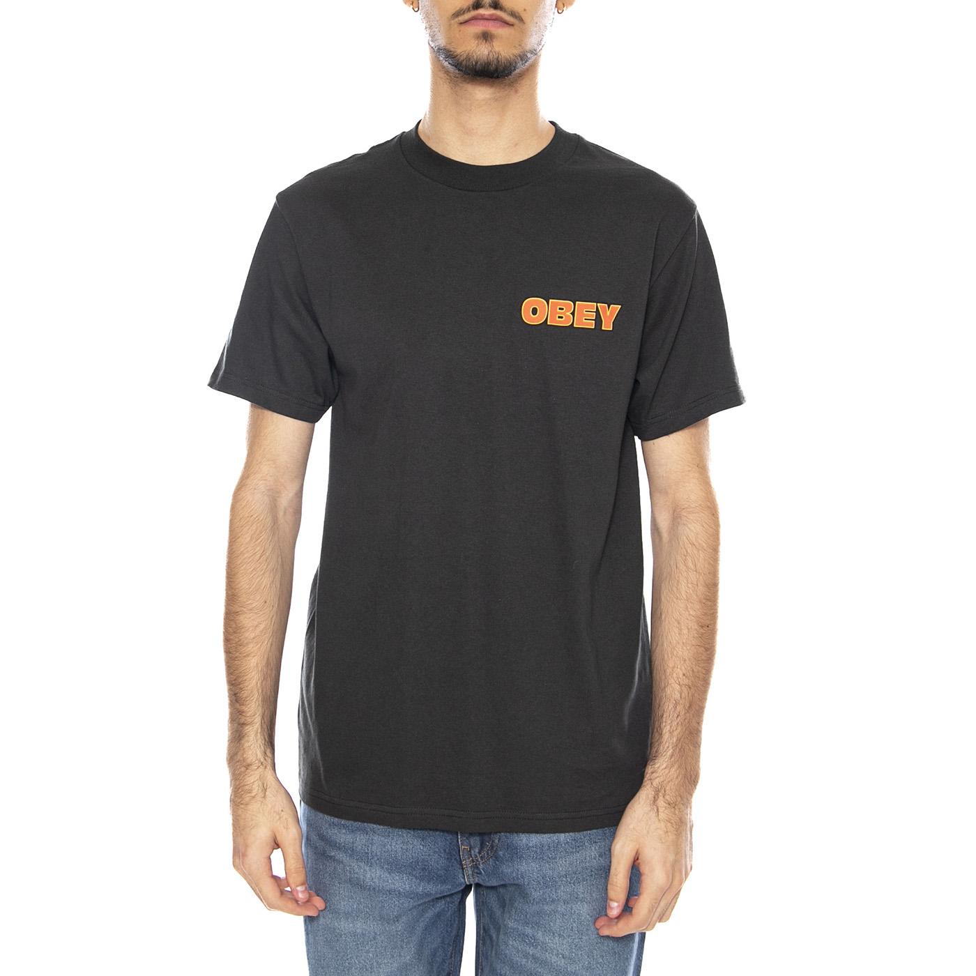 Obey Star Tee -- Maglietta Girocollo Uomo Nera 165264118 VBL OBEY 