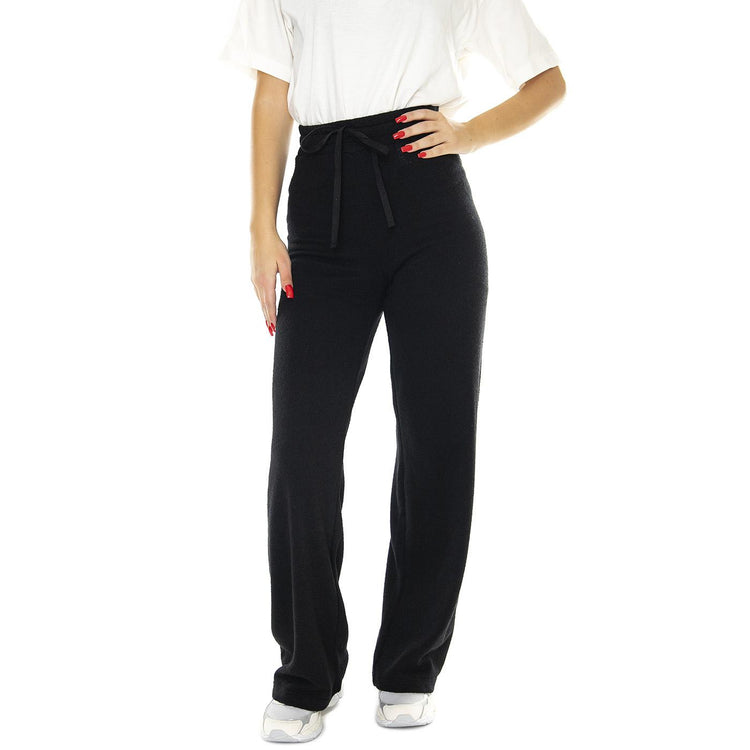 Black Trash Eri Pants - Pantaloni Donna Neri WPT00112  THINKING 