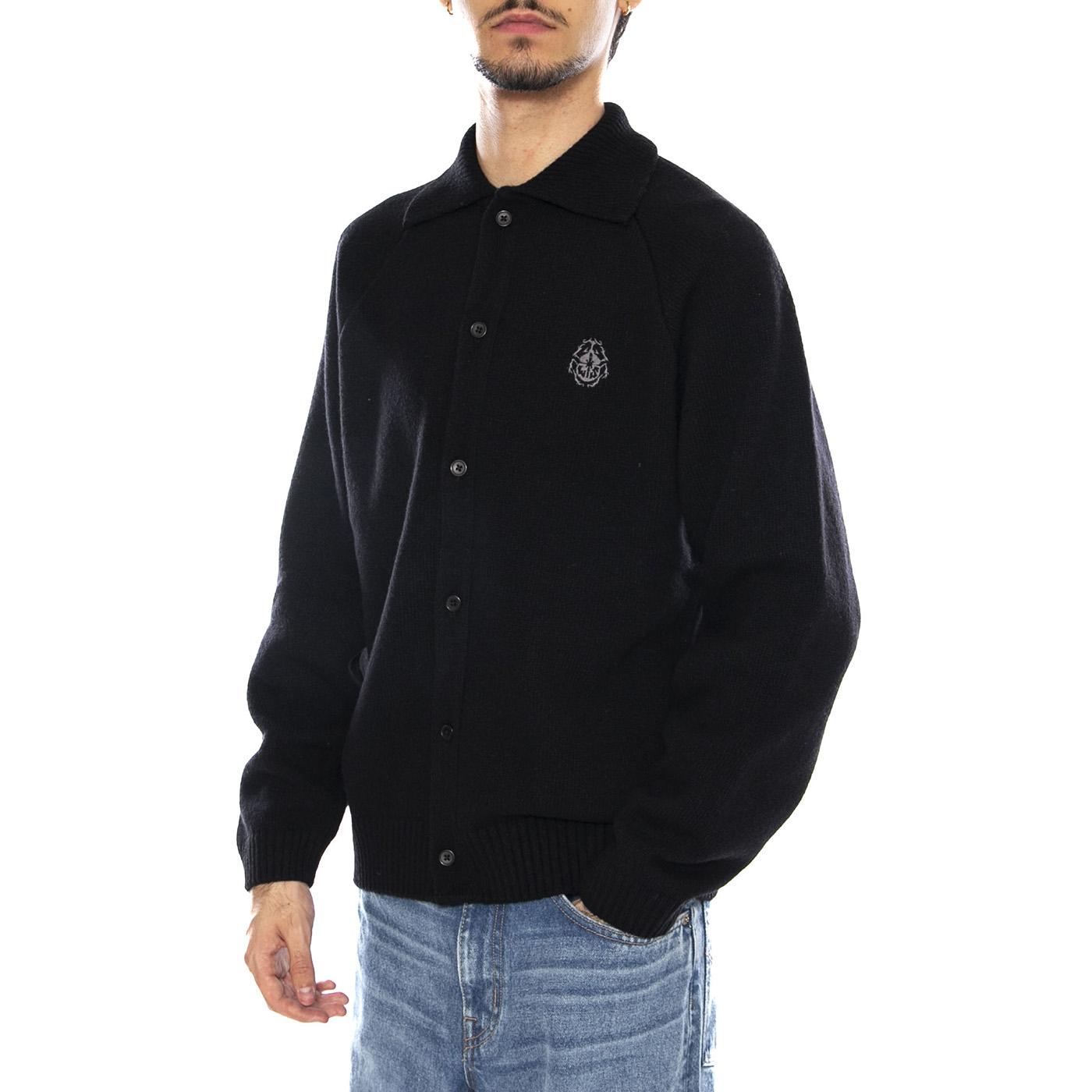 Mars Polo Cardigan Black - Cardigan Uiomo Nero I034132. 89.67 EDWIN 