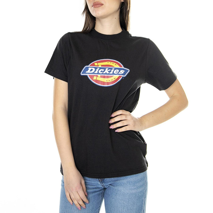 W' Icon Logo Tee Black - Maglietta Girocollo Donna Nera DK0A4XCABLK1  DICKIES 