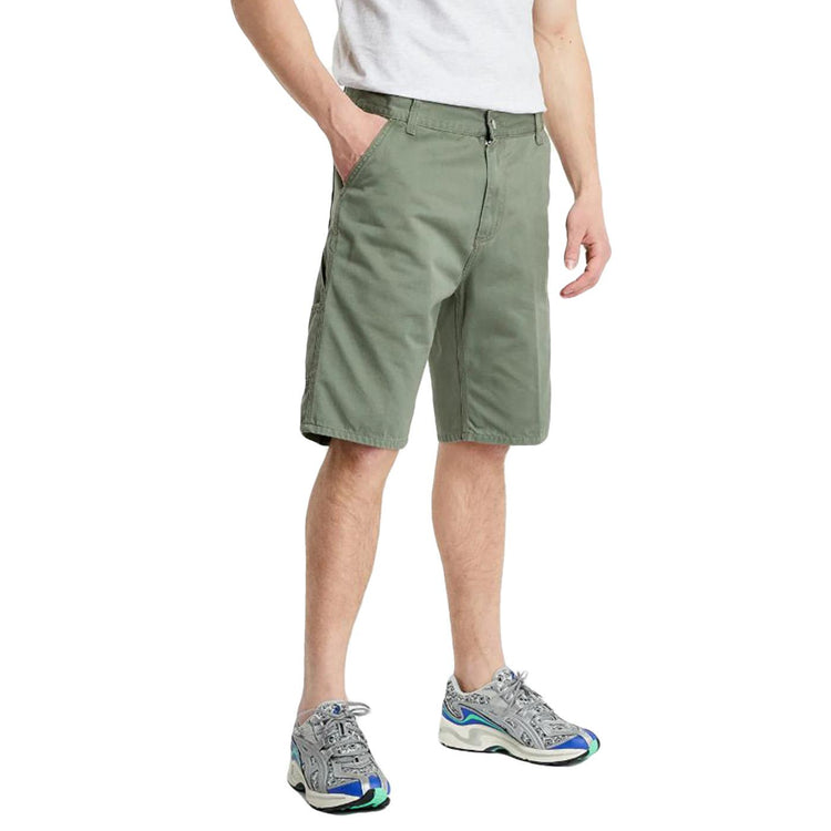 RUCK SINGLE KNEE SHORT DOLLAR GREEN STONE WASHED - Bermuda Uomo Verdi I024892.667.06.00 . CARHARTT WIP 