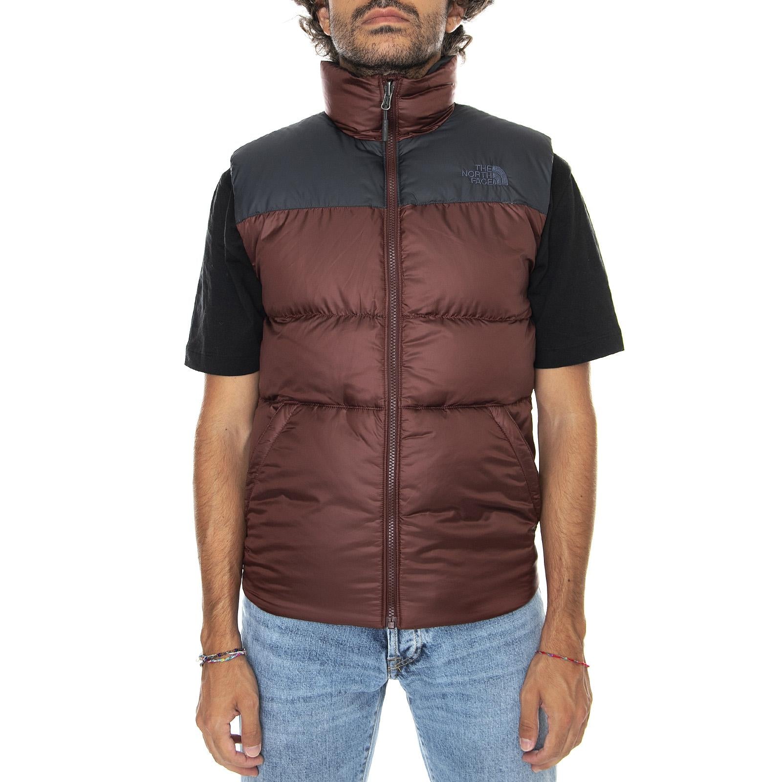 Men Nuptse III Vest Jacket -Sequoia Red - Giacca Smanicata Uomo Bordeaux T933J538X  THE NORTH FACE 