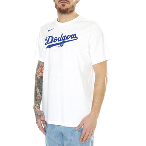 Nike Wordmark T-Shirt LA Dodgers White - Maglietta Girocollo Uomo Bianca N199-10A-LD-M3X  NIKE 