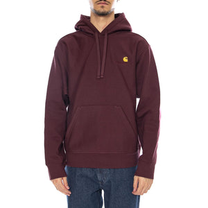 Hooded American Script Sweat Rondo - Felpa con Cappuccio Uomo Bordeaux I028279.33KXX  CARHARTT WIP 