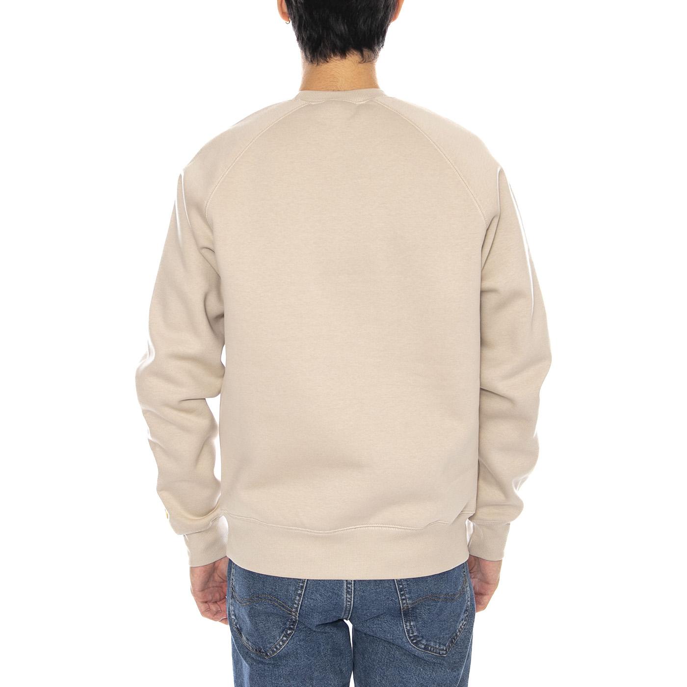 Chase Sweat Fleur De Sel / Gold - Felpa Girocollo Uomo Beige Chase Sweat Fleur De Sel / Gold I033660.38AXX  CARHARTT WIP 