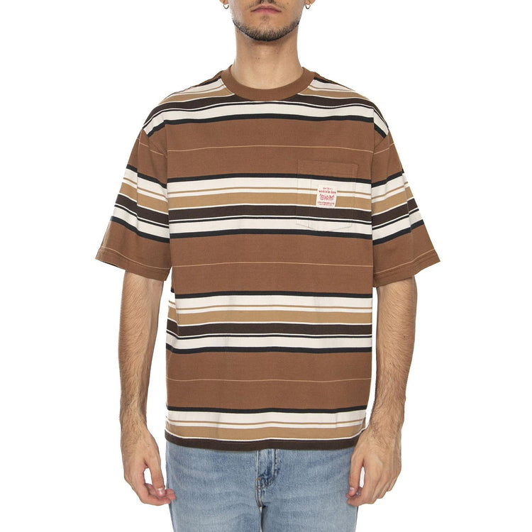 SS Workwear Tee Wild Frontier Printed ST Brown - Maglietta Girocollo Uomo Multicolore A5850-0019 . LEVIS 
