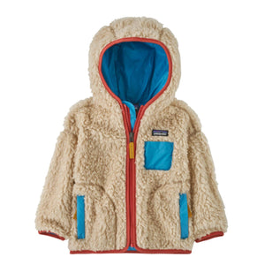 Baby Retro-X Hoody Dark Natural w/Anacapa Blue - Giacca Invernale con Cappuccio Bambini Beige 61400-DNAN  PATAGONIA 