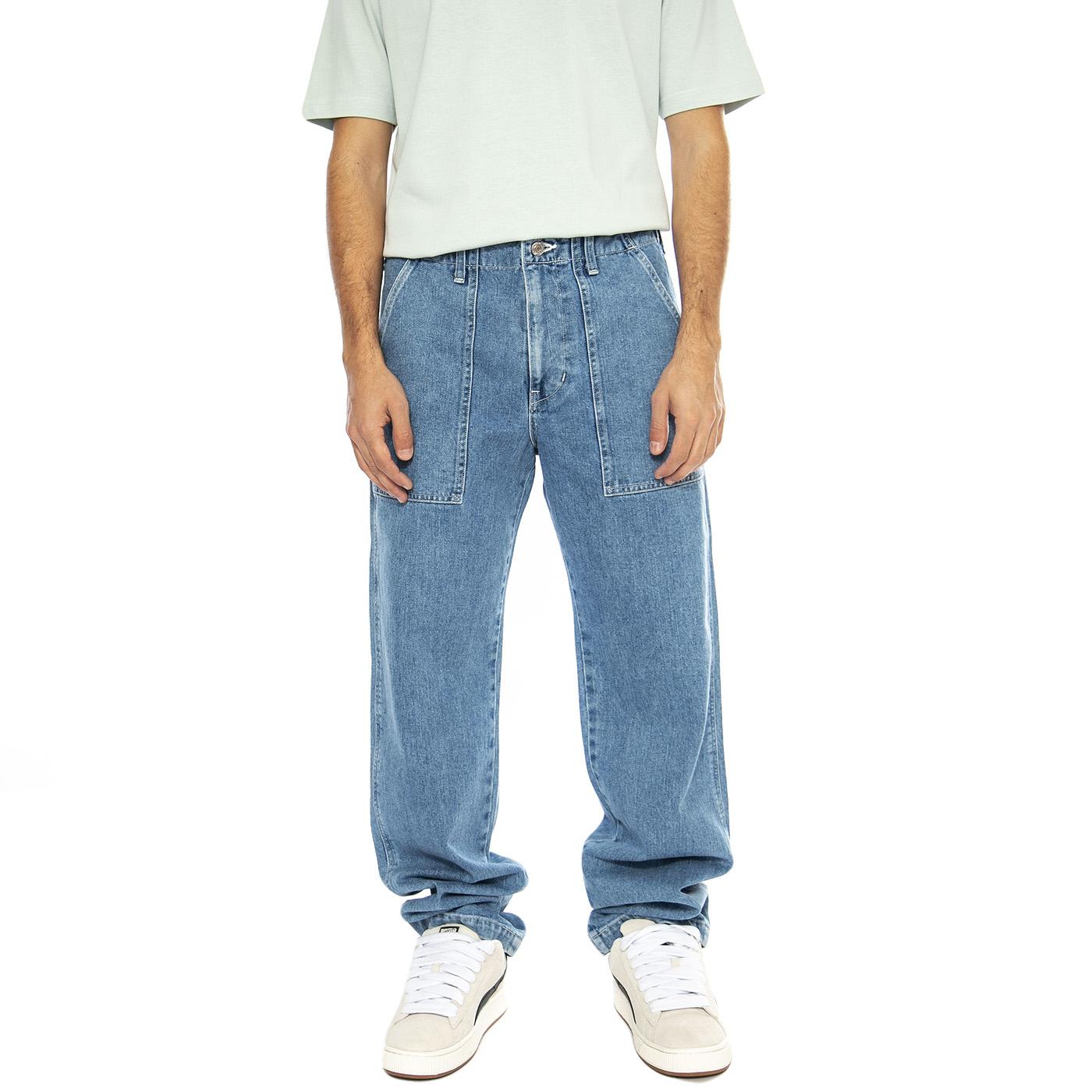 Work Pant Blue - Pantaloni Denim Jeans Uomo Blu I032822.01.X1.  EDWIN 