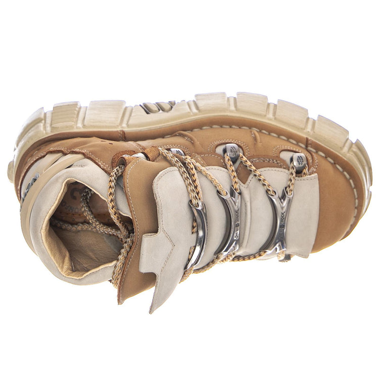 Alaska Hielo 106-C70 Softy Shoes - Safari / Grey - Scarpe Stringate Profilo Basso Donna Marrone / Grigio 37 NRSM-106-C70  NEW ROCK 