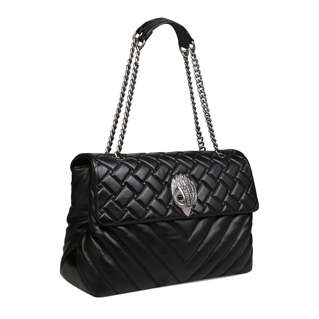 Kensington XXL - Borsa a Tracolla in Pelle Nera KGA1100500109-00  KURT GEIGER 