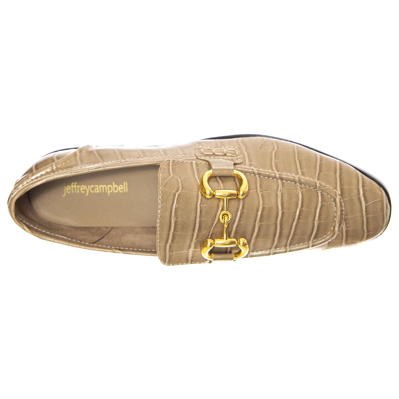 W' Velviteen Dark Sand Croco - Mocassini Donna Marroni JCSJCD-131-1-23-DAR  JEFFREY CAMPBELL 