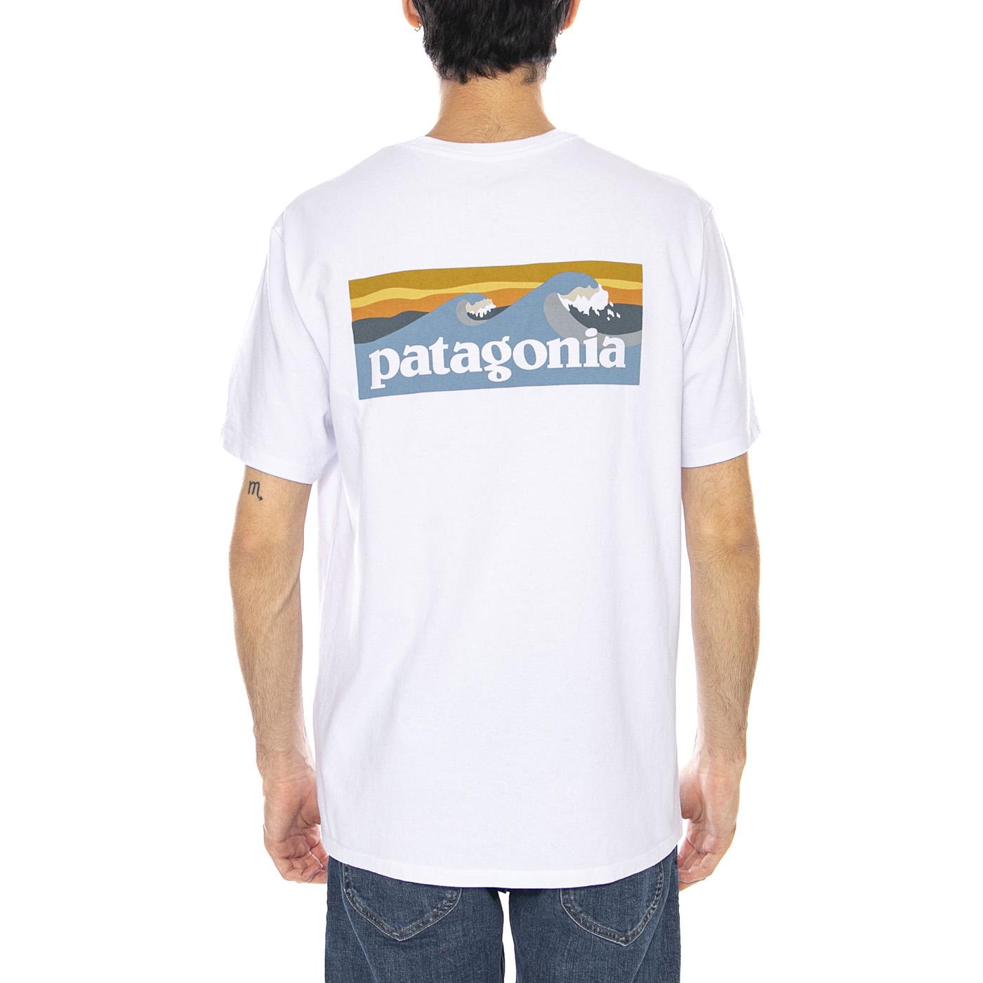 M's Boardshort Logo Pocket Responsibili-Tee White - Maglietta Girocollo Uomo Bianca 37655 WHI PATAGONIA 