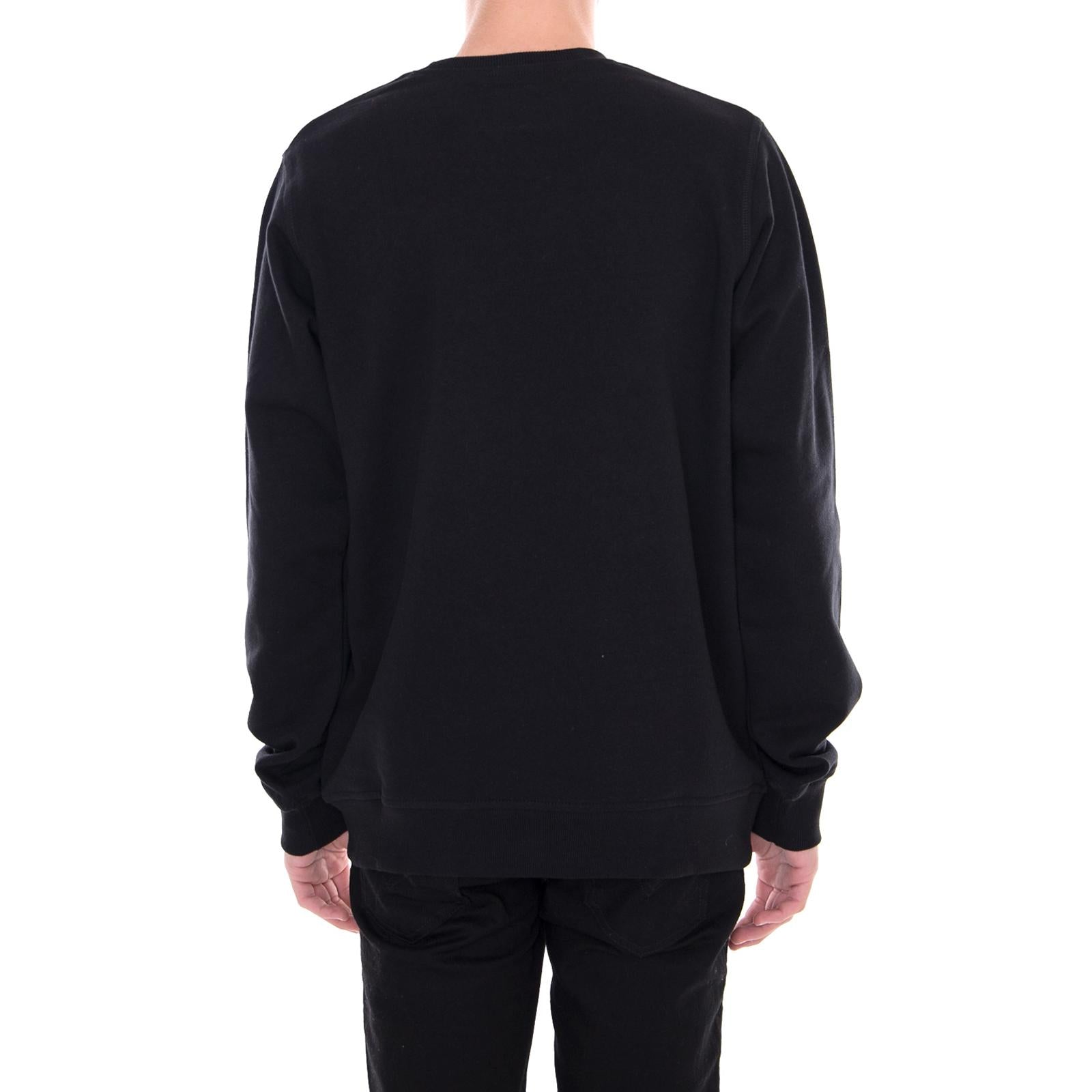 Washington Crew Neck Fleece - Black - Felpa Girocollo Uomo Nera 02 200037-BK . DICKIES 