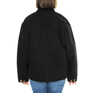 W' OG Michigan Coat Black / Black rinsed - Giacca Donna Nera I032235.00E02  CARHARTT WIP 
