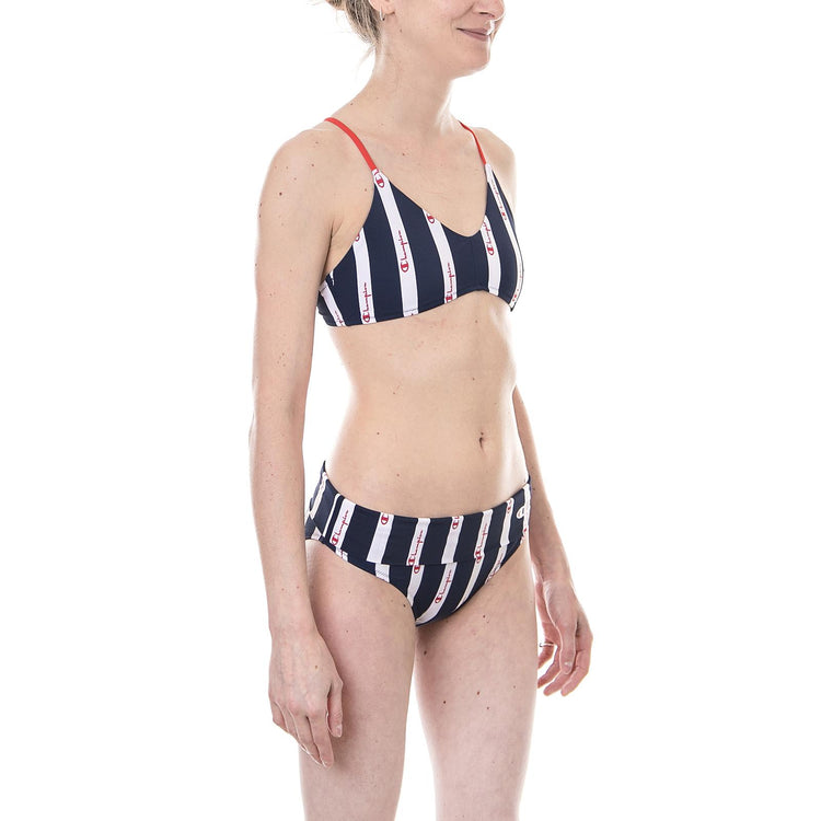SWIMMING SUIT WHITE NAVY ALLOVER 110736-WL001  CHAMPION 