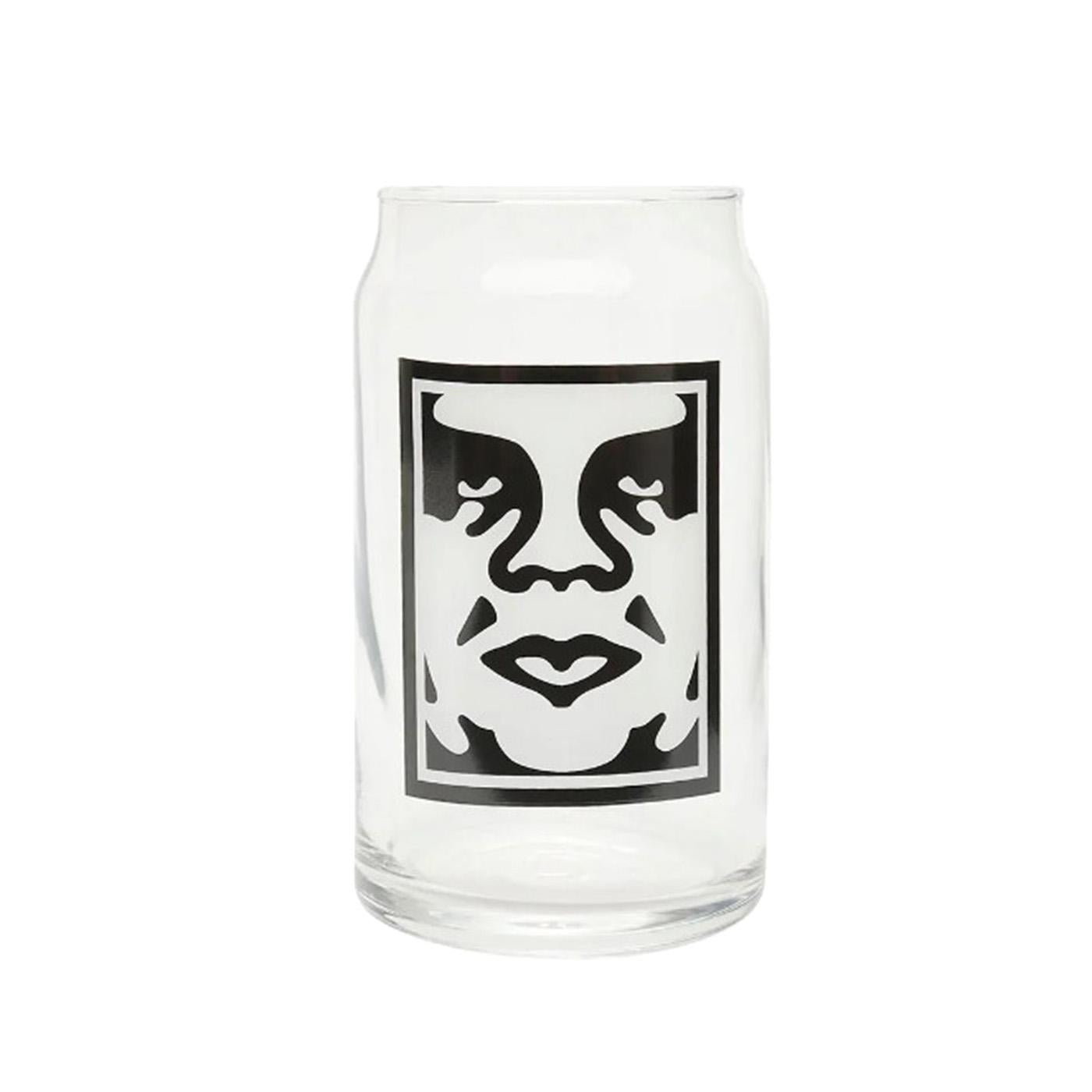 Obey Icon Drinking Glass Clear - Bicchiere con Logo a Contrasto 100040000-CLR  OBEY 