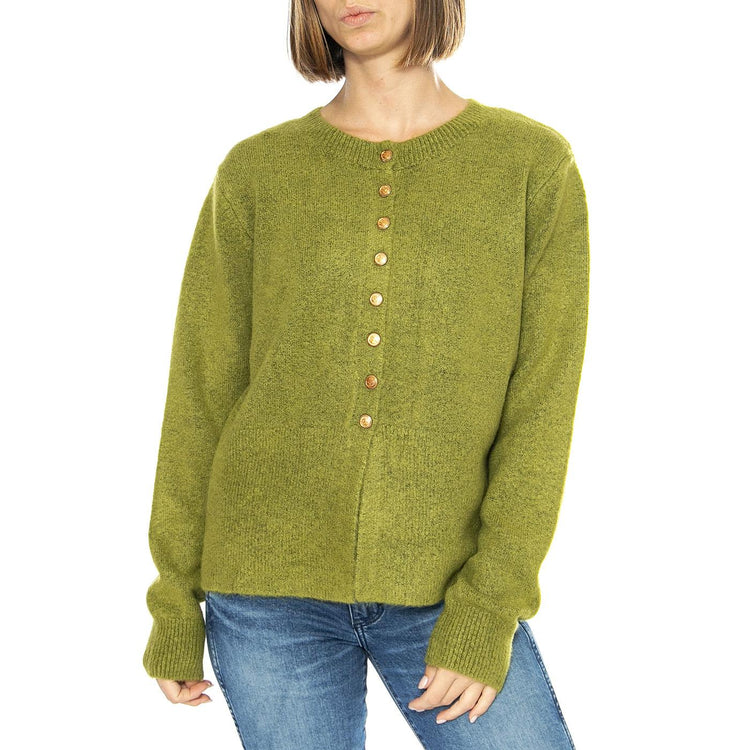 Cárdigan Boton Joya Verde - Cardigan Donna Verde 43W/10710  WILD PONY 