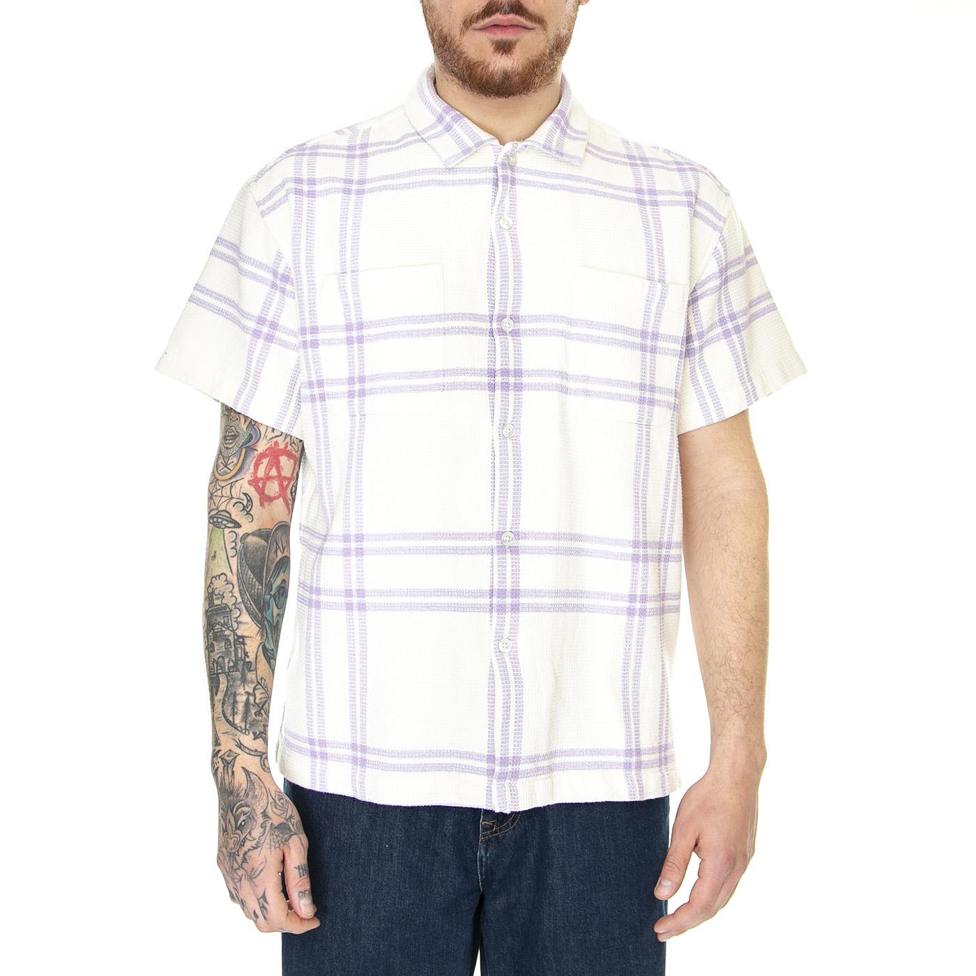 Bennie Woven SS Unbleached Multi - Camicia Maniche Corte Uomo Multicolore 181210365-UBL  OBEY 