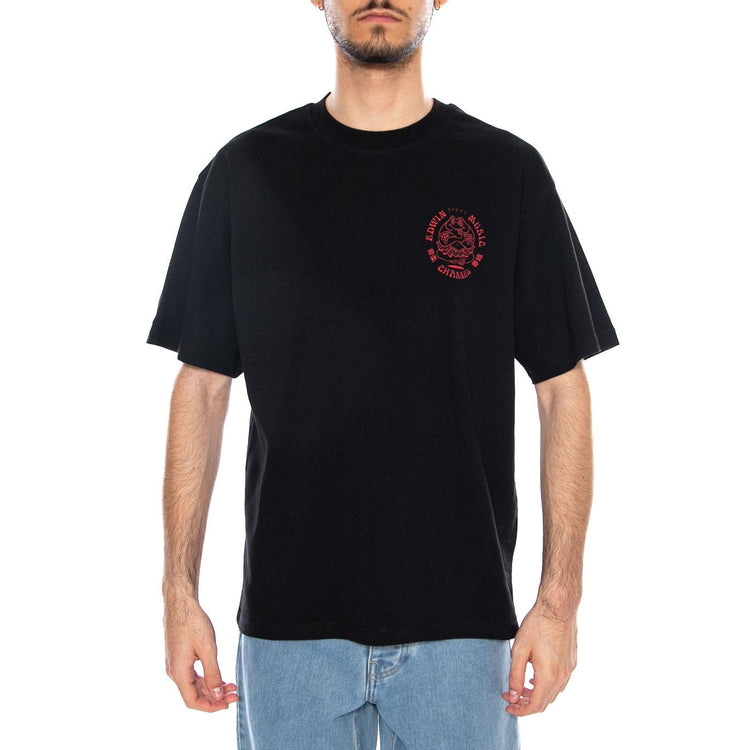 Edwin Music Channel TS Black/Red - Maglietta Girocollo Uomo Nera I031131.1V2.67. 1V2.67 EDWIN 