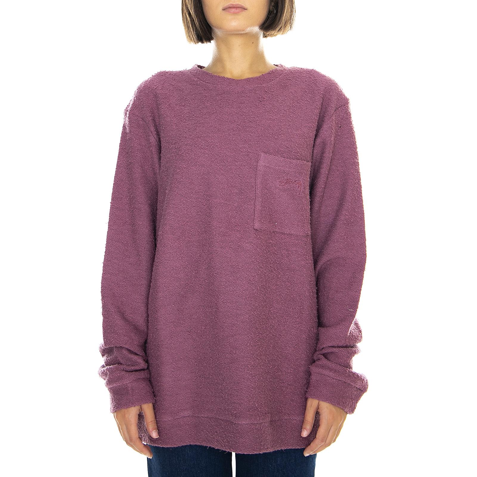 Chunky Slub Crew - Mauve - Felpa Girocollo Donna Viola 118240-MAUVE  STUSSY 