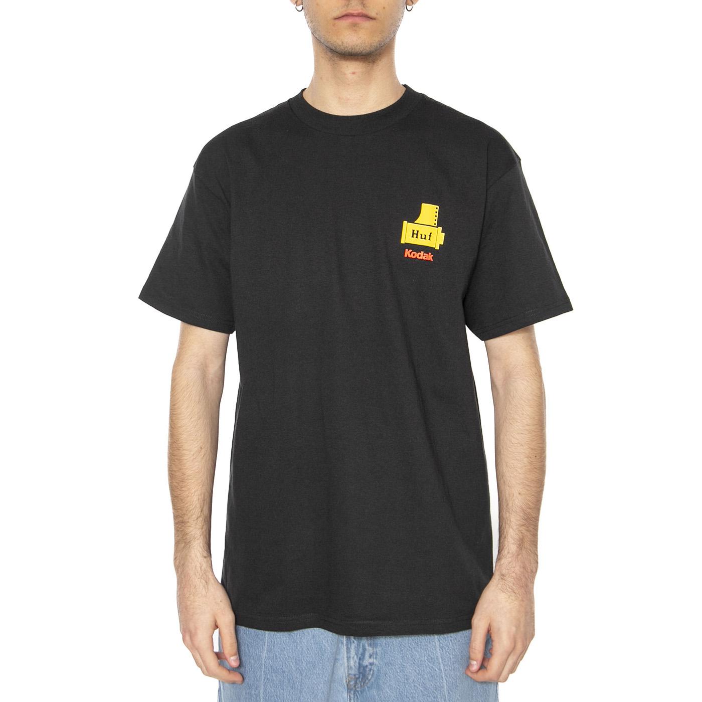 Tripel Film S/S Tee Black - Maglietta Girocollo Uomo Nera TS02469-BLACK  HUF 