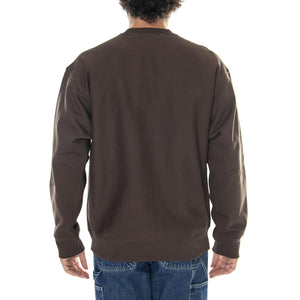 American Script Sweat Buckeye - Felpa Girocollo Uomo Marrone I025475.BVXX  CARHARTT WIP 