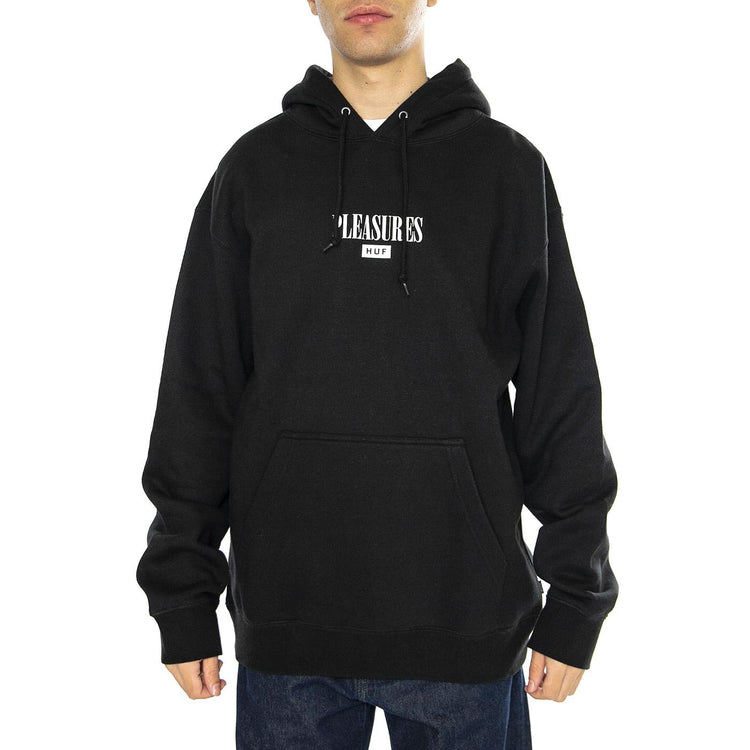 Beetle P/O Hoodie Black - Maglietta Girocollo Maniche Lunghe Uomo Nera PF00512-BLACK  HUF 