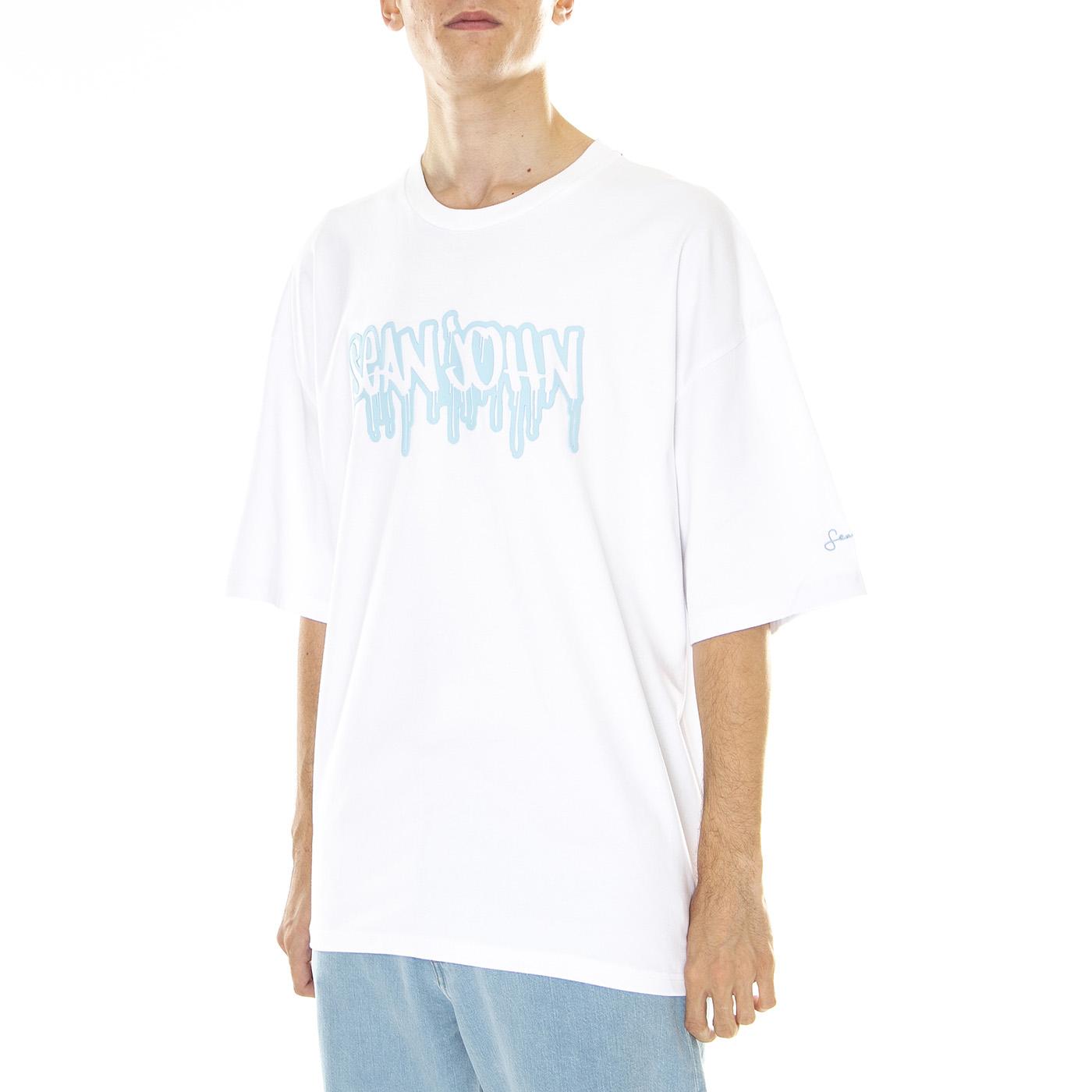 M' SJ Sean John Graffiti Tee White - Maglietta Girocollo Uomo Bianca 6037492/231-01  SEAN JOHN 