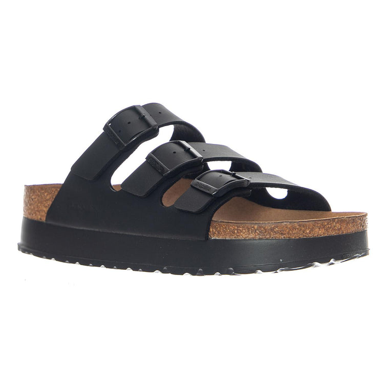 Florida III Platform Vegan Birko Flor Narrow Fit Black - Sandali Donna Neri 1029737 BLK BIRKENSTOCK 