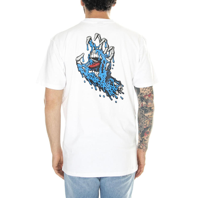 Melting Hand White - Maglietta Girocollo Uomo Bianca SCA-TEE-10803  SANTA CRUZ 