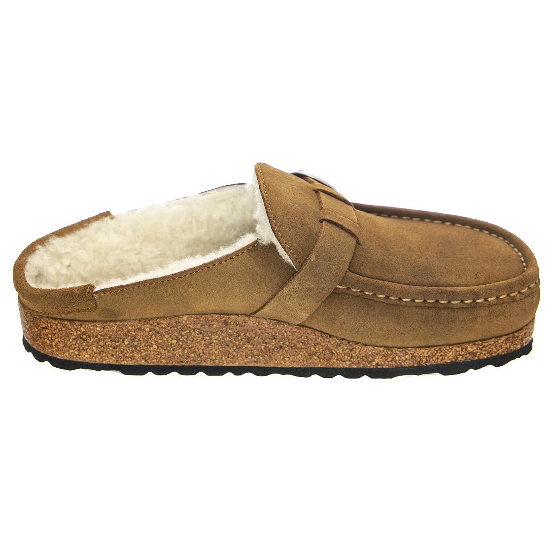 Buckley Shearling - Sandali Uomo Marroni - Calzata Stretta 1018127  BIRKENSTOCK 