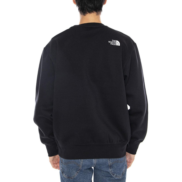 M Essential Relaxed Crew Black - Felpa Girocollo Uomo Nera NF0A89ET JK31 THE NORTH FACE 