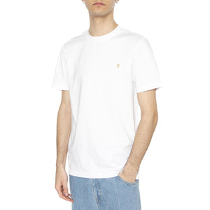 Danny Reg SS Tee White - Maglietta Girocollo Uomo Bianca F4KFD040104  FARAH 