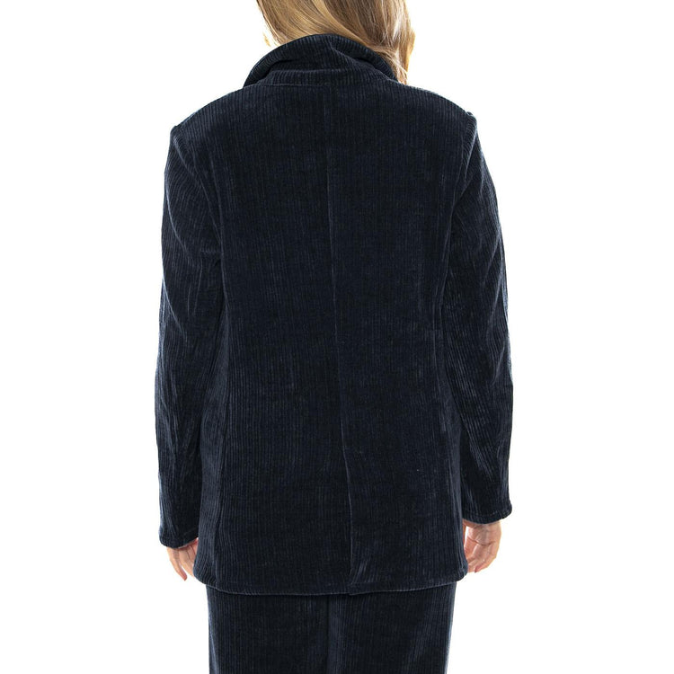 Blazer Pana de Terciopelo -- Giacca Donna Navy Blue 53W/11227 Navy Blue WILD PONY 