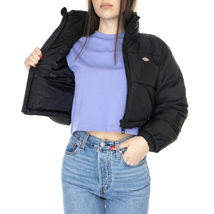Alatina Cropped Black - Giacca Estiva Donna Nera DK0A4XR8BLK1  DICKIES 