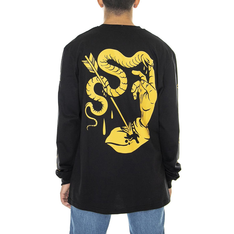 No More Space Hoodie Black - Maglietta Girocollo Maniche Lunghe Uomo Nera LSV0058BLK  DOOMSDAY 