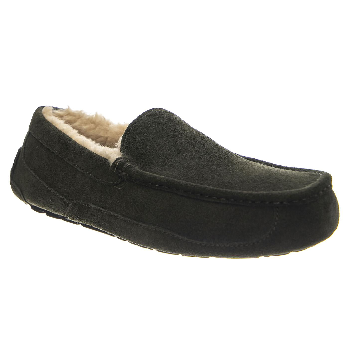 UGG M Ascot Forest Night - Mocassini Uomo in Pelle Scamosciata Verde Scuro 1101110M FRSN UGG 