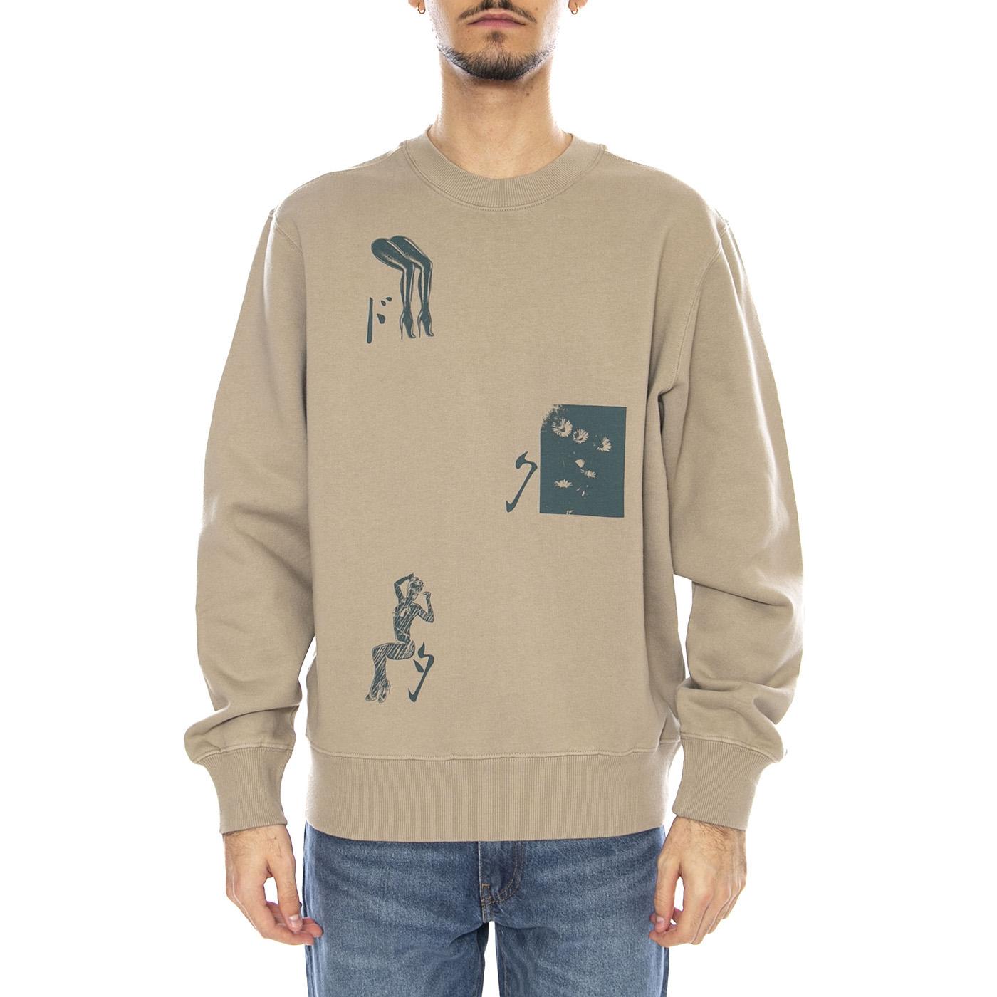 Dokuta Desire Sweat Seneca Rock Green -- Felpa Girocollo Uomo I035811. 3FA.67 EDWIN 