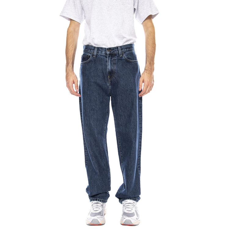 Aaron Pant Blue - Pantaloni Denim Jeans Uomo Blu I034237.0106  CARHARTT WIP 